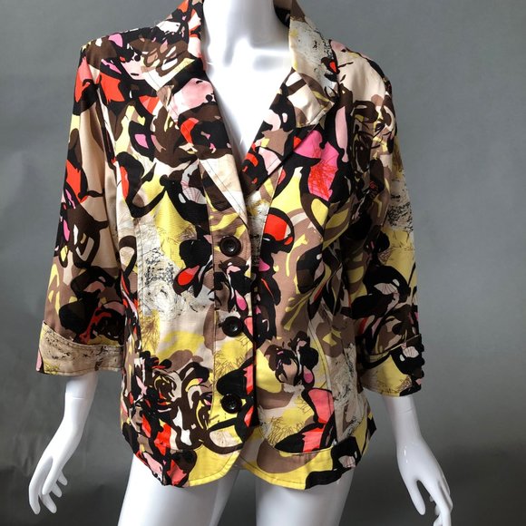 Abstract Print Blazer by R.Q.T - Picture 3 of 8